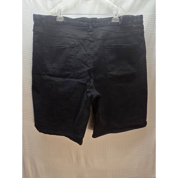 Smith & Mills Denim Shorts Mens Size 46 Black Dark Washed Stretch - Picture 5 of 9